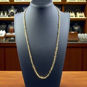 Act II Vintage Gold Tone Beaded Rope Chain Necklace‎ Statement Retro Jewelry 24"
